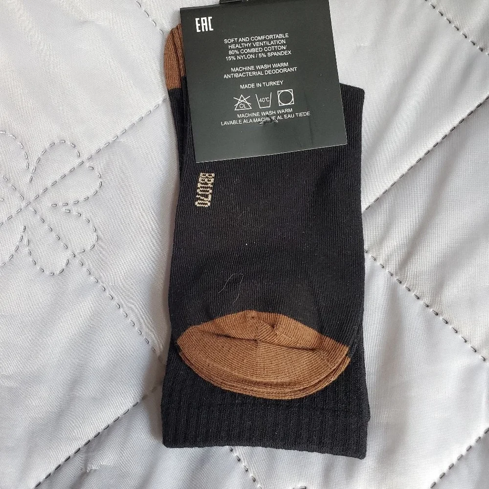 Thick Black and Brown Unisex Womens Socks 7-10